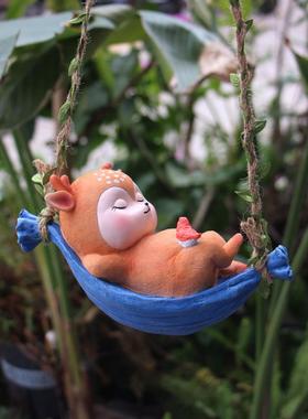 可爱小鹿挂件户外庭院花园林别墅布景观吊件阳台动物装饰摆件礼物