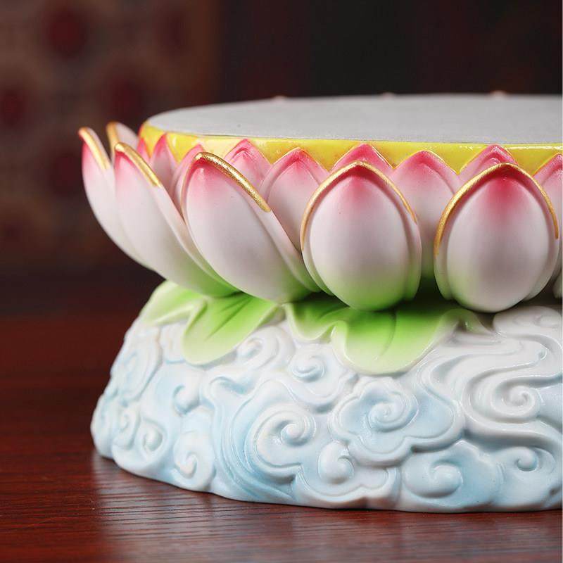 陶瓷云莲莲花底座观音菩萨佛像供座台增高底座神像加高供佛莲花座,淘宝优惠券,粉丝福利购,淘宝优惠卷