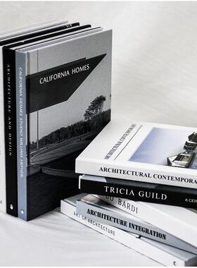 黑白灰外文装饰真书 建筑摄影小说系列装饰书样板房别墅摄影摆件