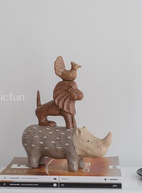 创意树脂动物手工摆件客厅玄关酒柜博古J架装饰摆设家居饰品工艺