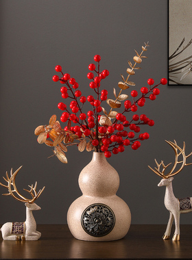 新中式平安喜乐摆件酒柜展示柜客厅玄关电视柜P装饰品乔迁新居礼