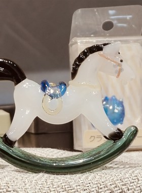 淄博琉璃非遗手工装饰品r摇摇马桌面摆件马上有钱家居摆放玄关礼