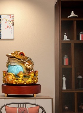 八方来财铜金蟾摆件招p财客厅玄关办公室蟾蜍装饰店铺开业乔迁礼