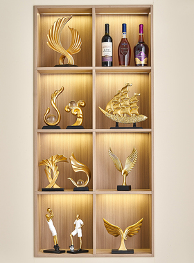 轻奢酒柜摆件高级感锦绣前程客厅电视H柜家居装饰品办公室风生水