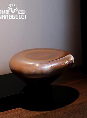 手工制作现代极简玻璃工艺品样板房客厅茶室玄关茶几摆件