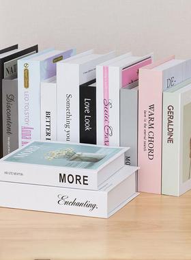 现代轻奢风小号仿真书样板间图书馆假书客厅电视柜创意装饰摆件