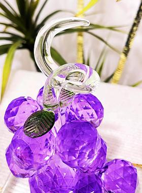 新礼盒家居创意紫水晶葡萄饰品家居装饰Jjjj