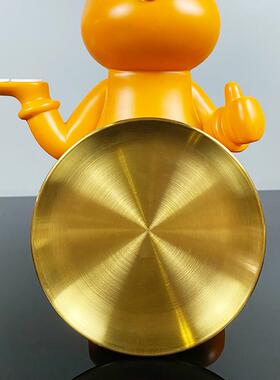 点赞小熊入户玄关进门钥匙收纳托 托盘客厅桌面装饰摆饰乔迁新居