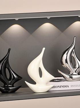 一帆风顺帆船摆件寓意好的轻奢高档办公室客厅玄关电视酒柜装饰品