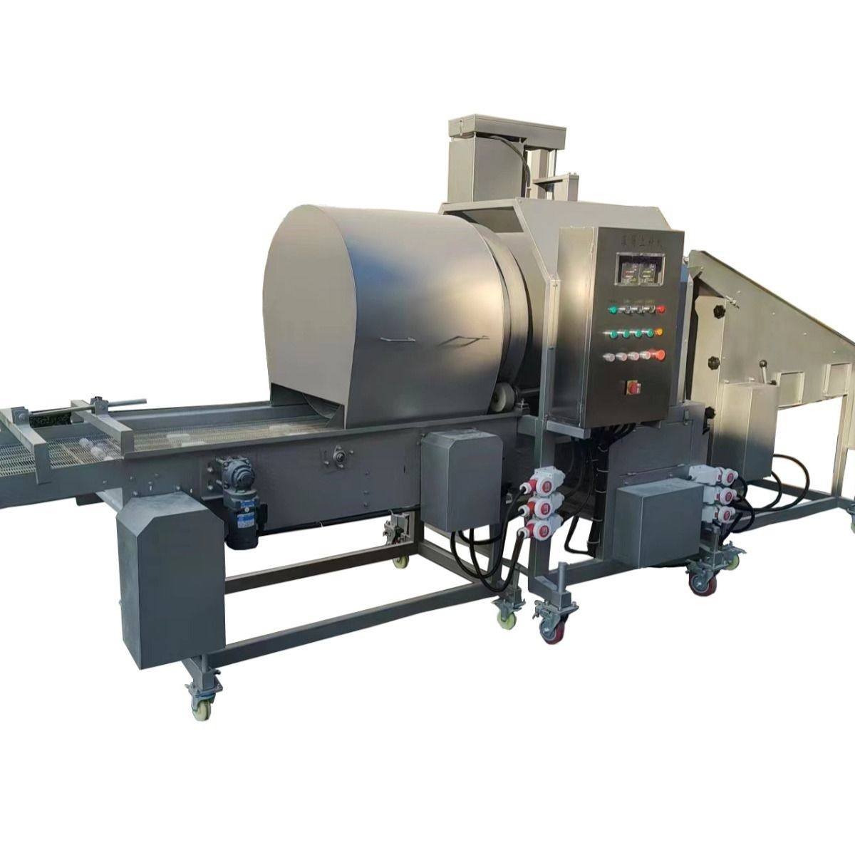 鸡胸肉鸡米花滚筒上粉机商用大型上粉设备流水线锅包肉上粉设备,淘宝优惠券,粉丝福利购,淘宝优惠卷