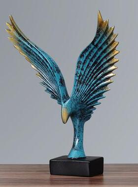 创意大鹏展翅摆件现代简约家居高档客厅玄关办公室酒柜艺术饰品