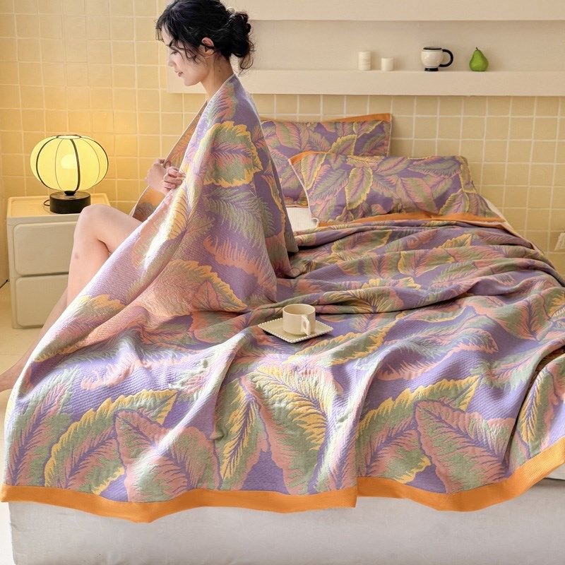 夏日三层纱布毛巾被单双人盖毯加厚毯子沙发午Q睡毯床上用品空调,淘宝优惠券,粉丝福利购,淘宝优惠卷