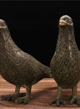 铜鸽子摆件信j鸽爱情使者和平鸽家居装饰婚庆礼品一对