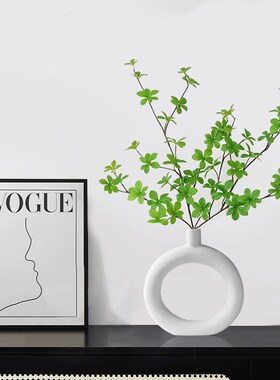 现代客厅电视柜i摆件画花瓶吊钟绿植高级感简约家居入户玄关装饰