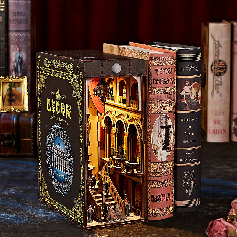 匠心木知质巴黎歌剧院书立书架3diy手工古风拼装立体模型创意玩具,淘宝优惠券,粉丝福利购,淘宝优惠卷