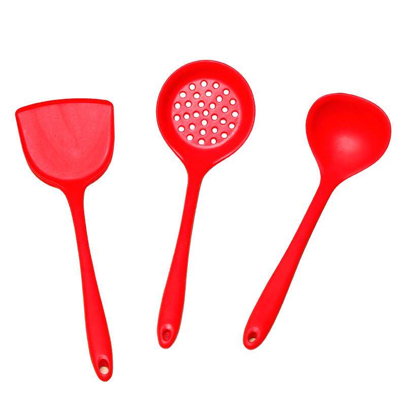 厨娘精选 硅胶铲勺木铲耐高温不粘锅铲炒菜铲子厨房用具炒勺漏勺 - 图1