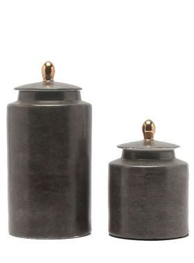 优选新中式储物罐样板房间现代简约装饰陶瓷罐摆件客厅电视柜软装