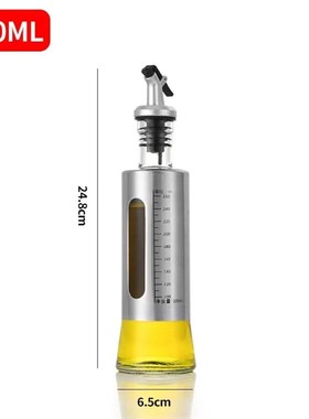 优选简约现代样板房展厅厨房厨柜摆件油壶调味罐创意软装玻璃道具