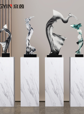 优选透明树脂雕塑工艺品现代客厅电视柜壁龛装饰品玄关落地艺术摆