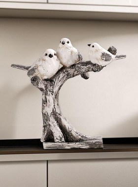 优选现代简约小鸟摆设树脂创意家居电视柜酒柜样板间新家软装客厅