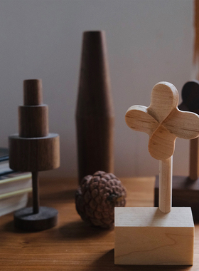 优选MUMO木墨 等风来 风车摆件 实木 办公室饰品桌面客厅家居创意