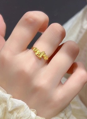 新中式古法金生肖马本命年