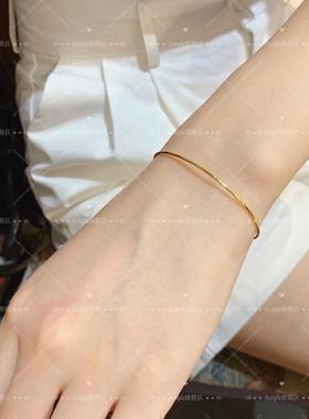 auQDE经典手工极细手镯女轻奢小众设计手环简约可调节闺蜜百搭