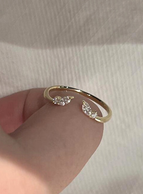 天使之翼开口戒指ins爆款