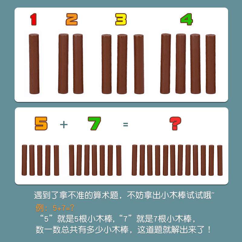 木制教具儿童感统训练刺猬木棍插珠学数数男女孩算术启蒙益智玩具,淘宝优惠券,粉丝福利购,淘宝优惠卷