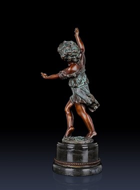 优选铜雕塑小男孩EP005005S欧式人物工艺礼品摆饰客厅书房玄关家