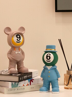 优选创意台球小子玄关摆件公仔装饰品客厅电视柜台球厅俱乐部开业