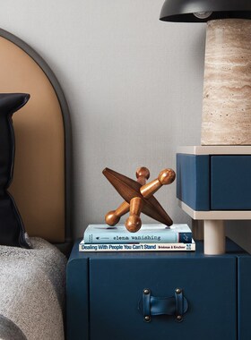 优选客厅装饰摆件桌面电视柜欧式英伦儿童房间创意摆设实木家居装