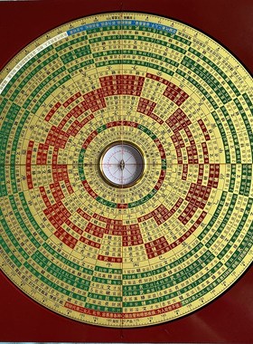 优选财慧阁10寸纯铜九星罗盘消砂纳水高精度专业盘 地母翻卦 辅星