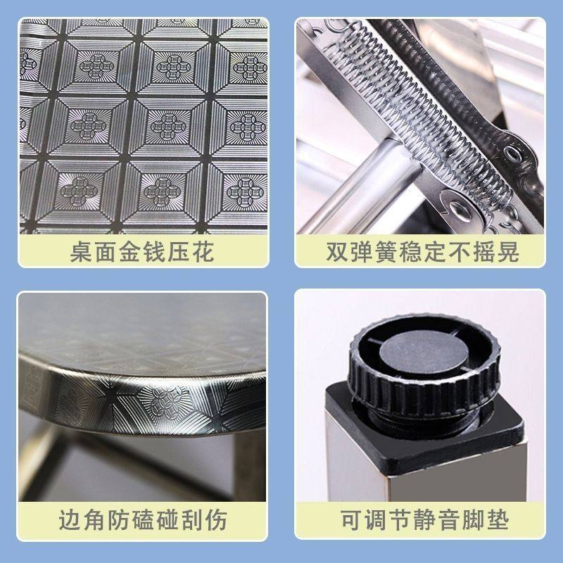 加厚不锈钢折叠桌便携式烧烤桌子户外摆摊夜市简易餐桌圆角小方桌,淘宝优惠券,粉丝福利购,淘宝优惠卷