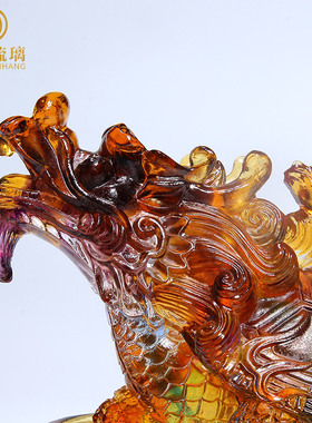 琉璃龙龟摆件镇宅玉石风水招财进宝家居摆设招财神兽老人生日礼物