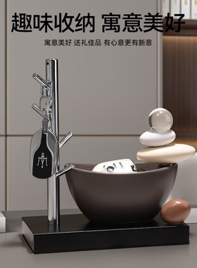 优选海贝海时来运转钥匙收纳玄关摆件入户门桌面装饰品电视柜家居