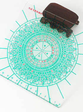 包邮八九运玄空飞星立极尺透明罗盘高精度户型八宅定位仪绘图尺