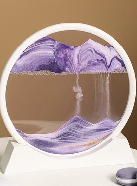 流沙画摆件沙漏办公室客厅桌面卧室书桌圣诞男女生日礼物创意装饰