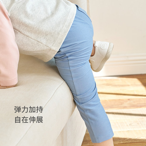 考拉鼻鼻[仿牛仔弹弹裤·百搭]儿童春季打底裤柔软弹力外穿长裤 - 图1
