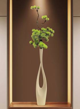 玄关入户细高竖长花瓶摆件客厅电视墙壁龛夹缝艺术装饰品乔迁礼物