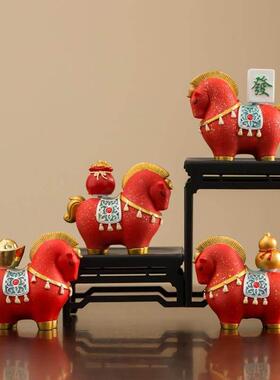 马上有钱招财家居办公工位小众高级感装饰品创意工艺品摆件