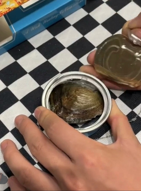 DIY项链易拉罐开盒项链盒装送女友创意礼品创意珍珠蚌淡水小蚌