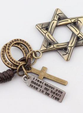 六芒星毛衣链长款百搭简约蜡绳秋冬网红同款复古春夏民族风文艺