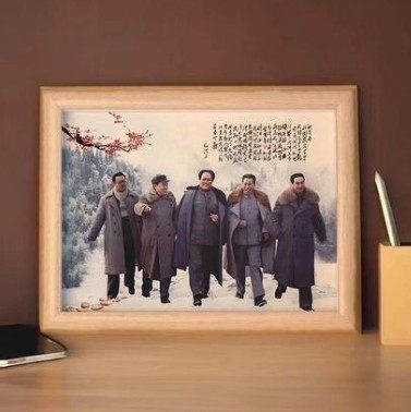 主席沁园春·雪书法相框摆件五位伟人画像客厅挂画书房摆台创意,淘宝优惠券,粉丝福利购,淘宝优惠卷