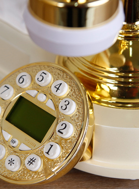 屯奇居欧式复古电话机骏马造型客厅摆件老式仿古电话座机带免提