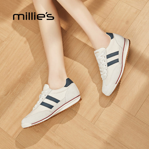 MILLIE'S/妙丽复古德训鞋女2026新款透气阿甘鞋爆款休闲运动鞋子 - 图3