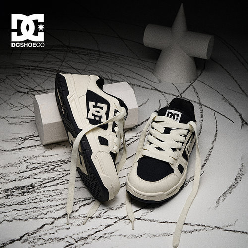 DCSHOES ASTRA 夏季新款黑白拼色美式休闲板鞋男厚底休闲鞋子男鞋 - 图0