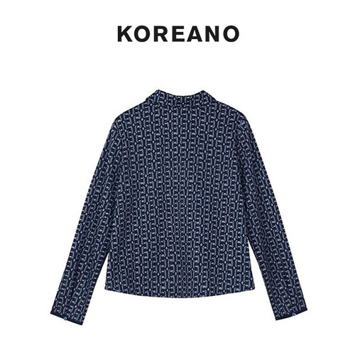 【KOREANO】冬季几何花型短款衬衫 【H】 CY6534(UN) - 图0