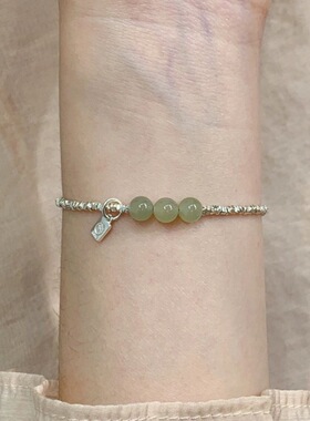 Bracelets Gifts不规则碎银几两手链福牌中式国风复古小众设计
