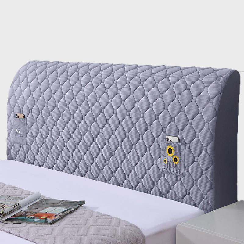 新款简约夹棉床头套罩弹力全包布艺床头罩欧式木板软包靠垫防尘罩,淘宝优惠券,粉丝福利购,淘宝优惠卷